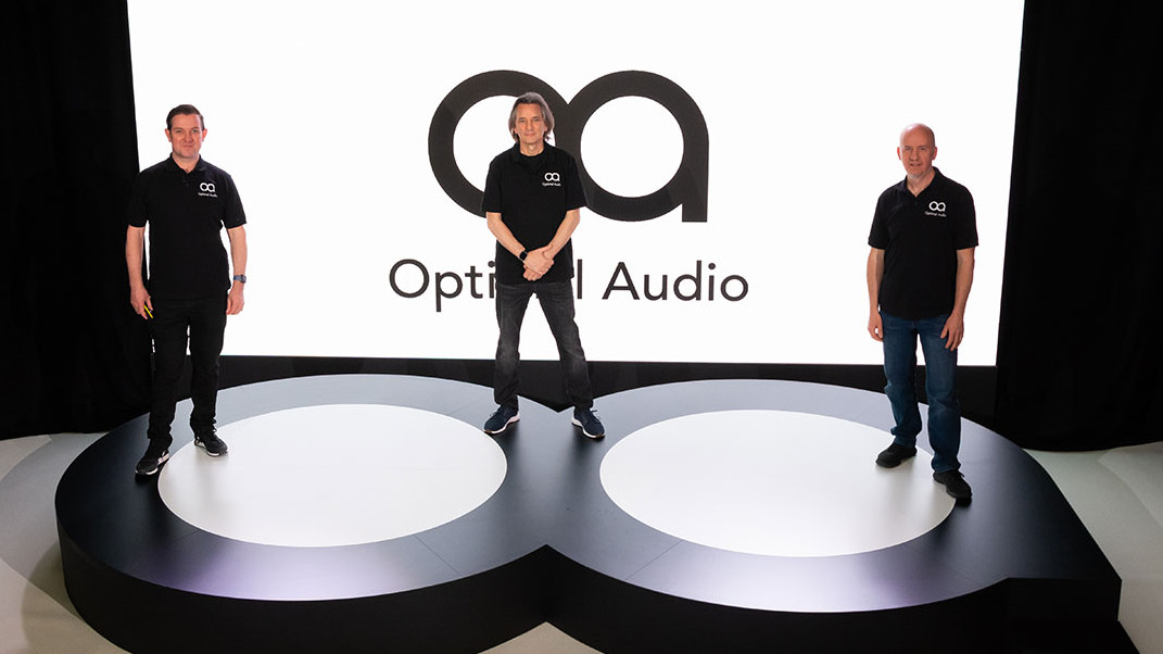Dom-Harter-Tim-Carroll-and-Matt-Rowe optimal audio launch